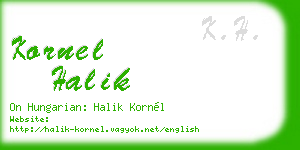 kornel halik business card